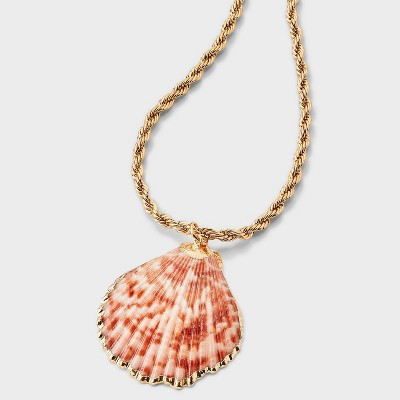 Shell Pendant Chain Necklace - A New Day™ Gold | Target