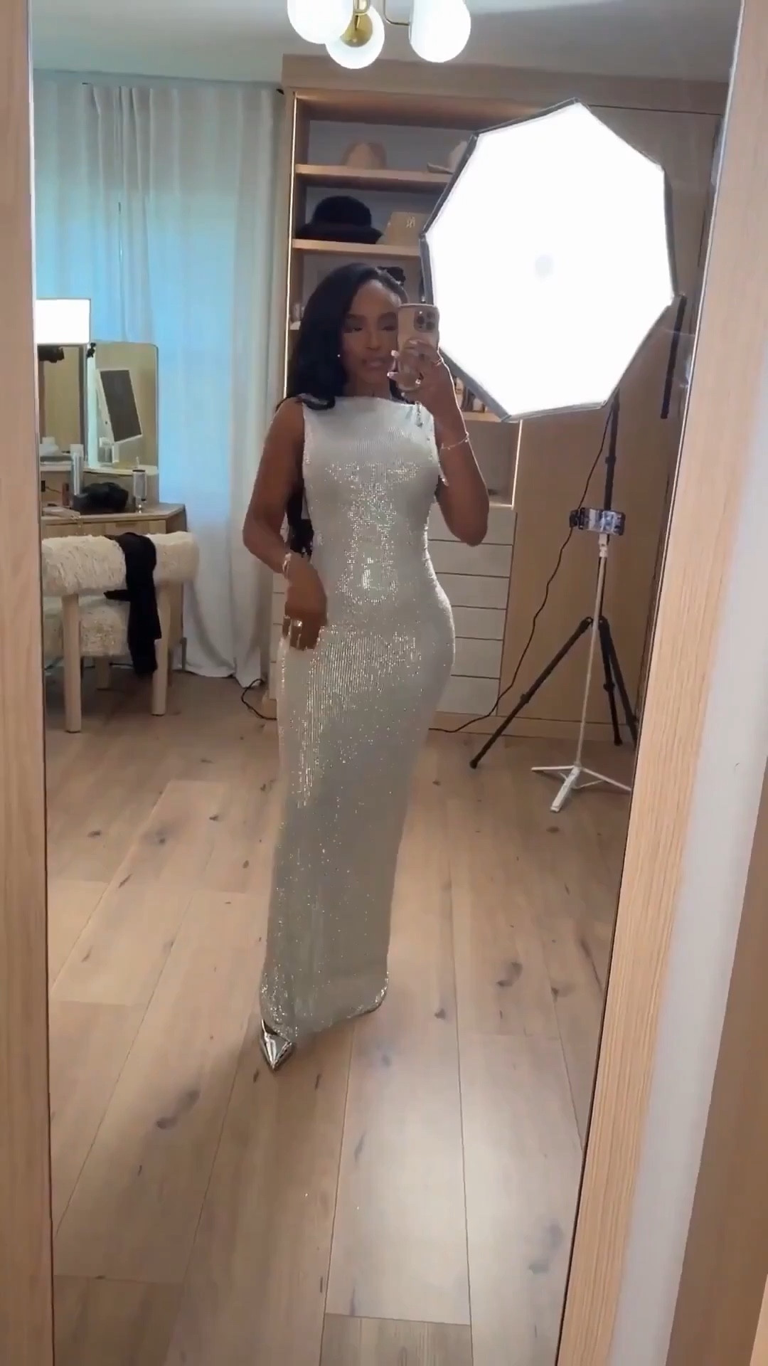 Scroll to shop this stunning sequin maxi dress that brings instant glamour. The fitted silhouette and all-over shimmer create a timeless evening look that feels elegant, eye-catching, and perfect for special occasions.

Perfect for formal events, weddings, holiday parties, galas, and elegant date nights.

5'4" | 138 lbs | 34D bust | 27" waist | 40" hips



#LTKgrwm #LTKootd