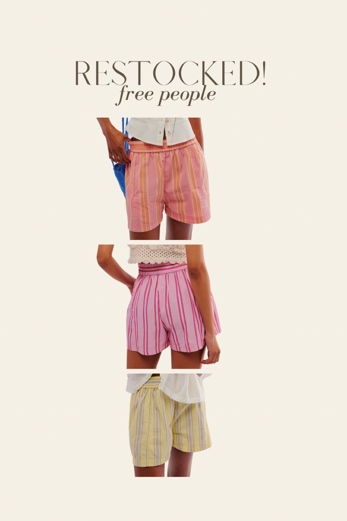 All three colors fully stocked as of June 1!

Free people pull on striped shorts

#LTKTravel #LTKFindsUnder100 #LTKSwim