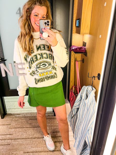 Outfit inspired by the NFL combine we went to last weekend! 
*wearing size Small in the sweatshirt and medium in the skort

#LTKSale #LTKFind #LTKSeasonal