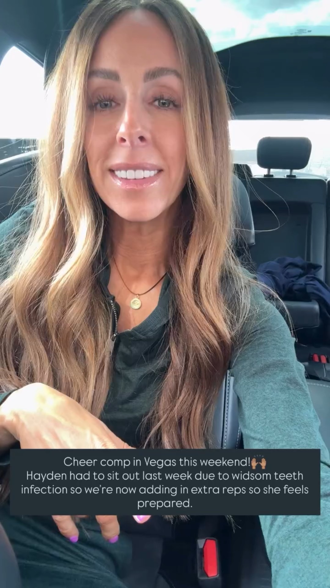 Cheer comp in Vegas this weekend!🙌🏽
Hayden had to sit out last week due to widsom teeth infection so we’re now adding in extra reps so she feels prepared.