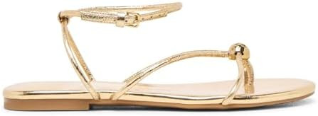 Strappy Flat Sandals for Women Comfortable Open Round Toe Sandals Dressy Beach Thong Flip Flop Sl... | Amazon (US)