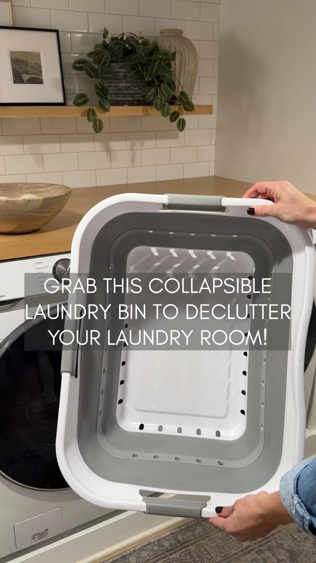 Collapsible laundry bin that's great for small spaces! 

#LTKHome