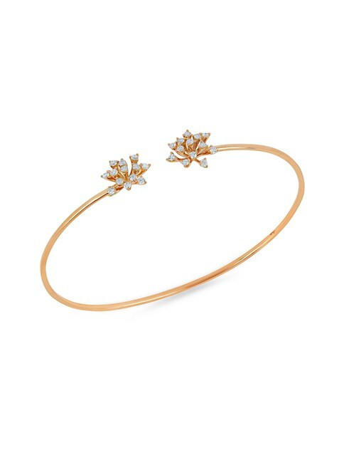 Luminus 18K Pink Gold & Diamond Cluster Bangle | Saks Fifth Avenue (UK)