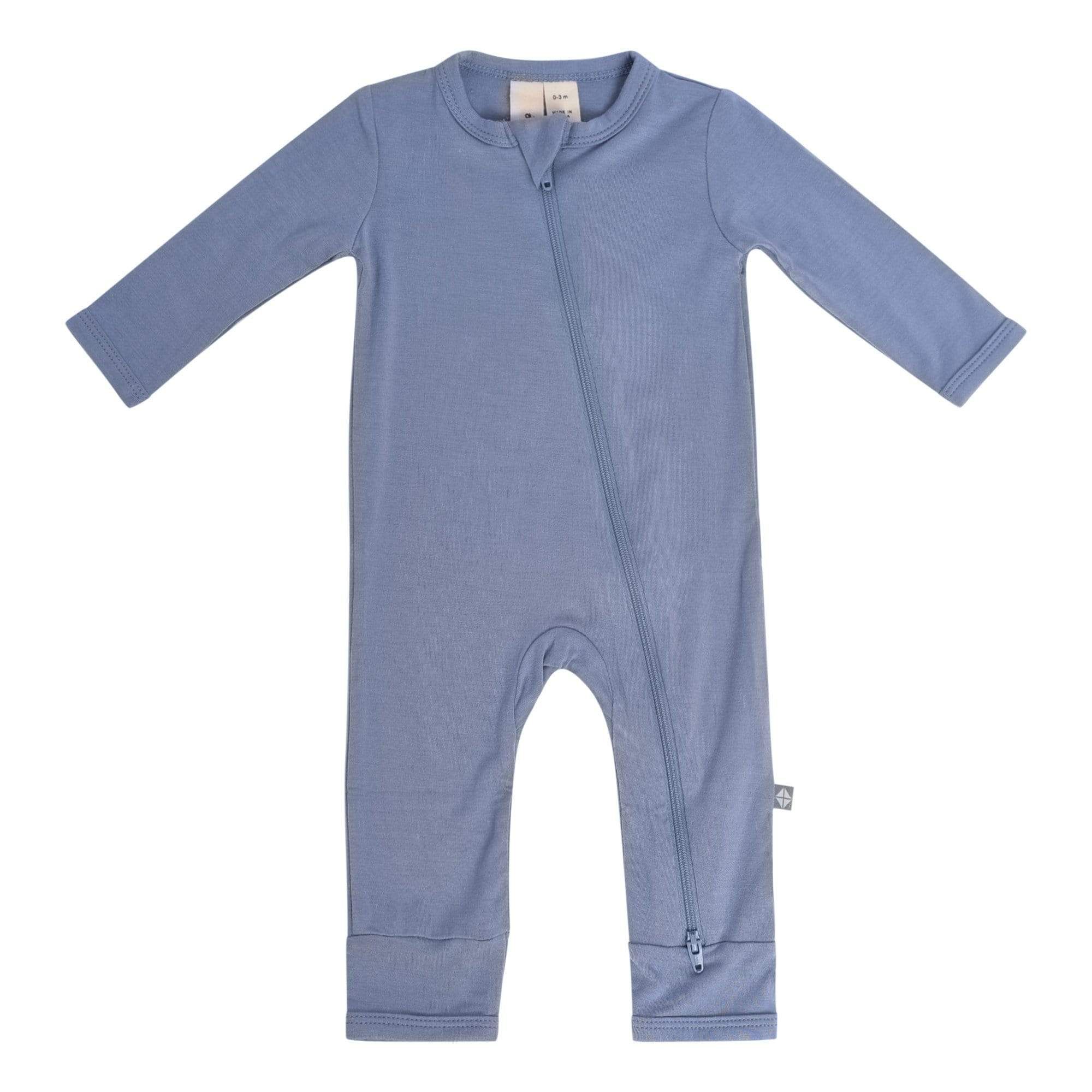 Zippered Romper in Slate | Kyte BABY