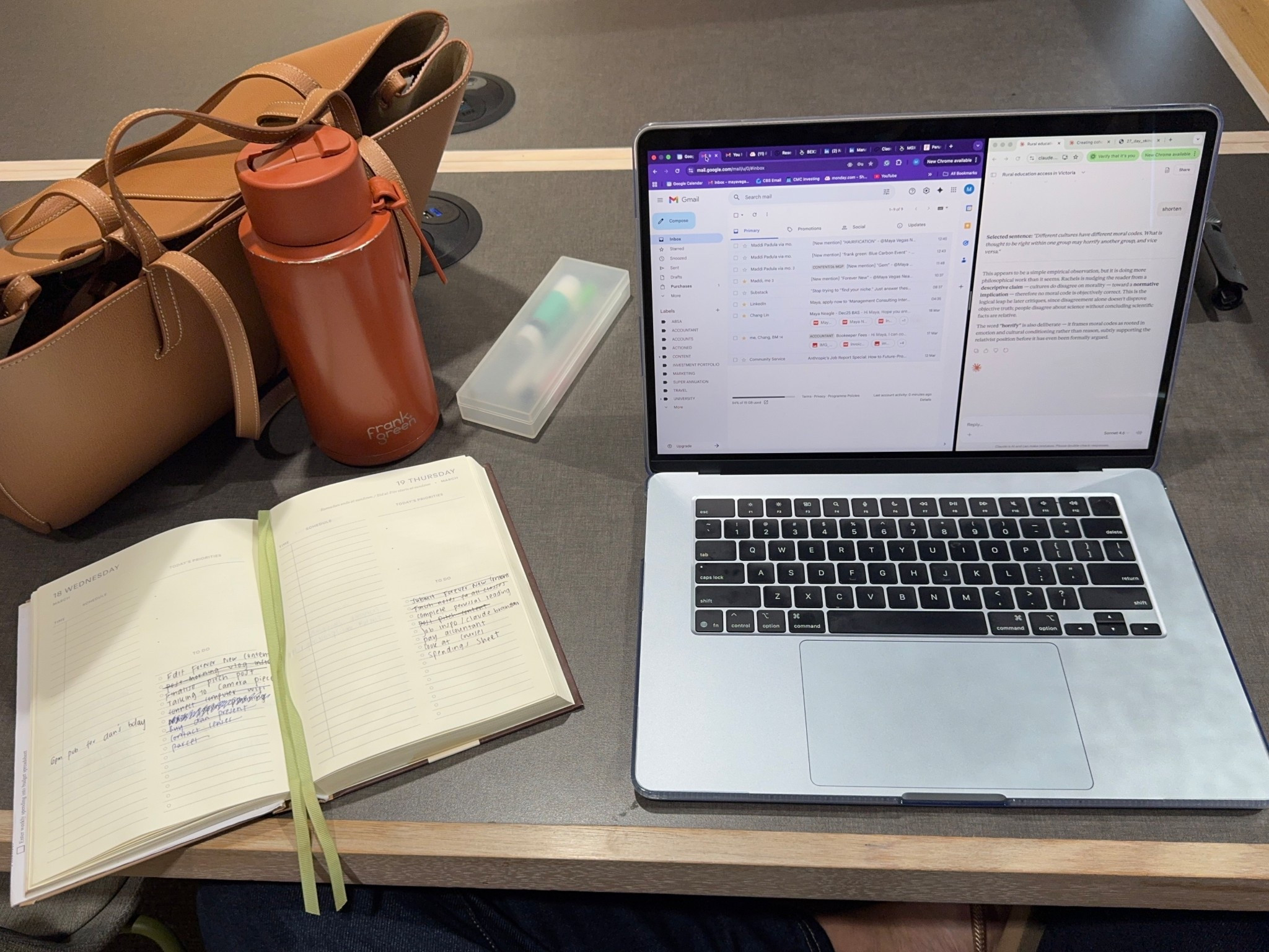 Today’s uni set up 👩🏼‍💻🧋bag is from Polène Paris & pencil case from Muji x 

#LTKbag #LTKaustralia