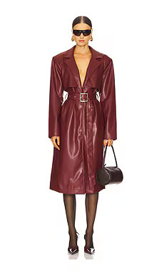 WeWoreWhat x REVOLVE Faux Leather Trench in Red from Revolve.com | Revolve Clothing (Global)