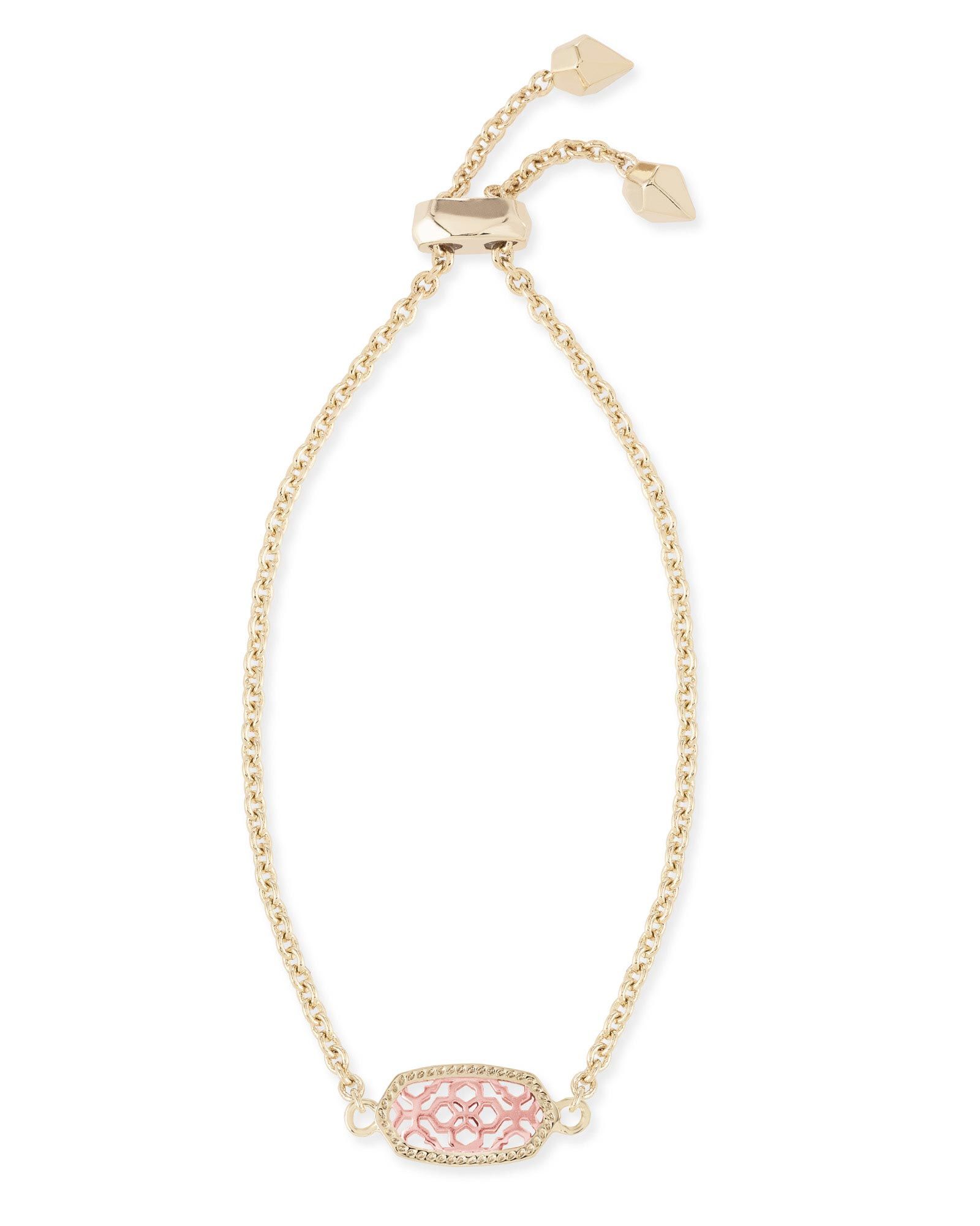 Elaina Gold Adjustable Chain Bracelet in Rose Gold Filigree | Kendra Scott