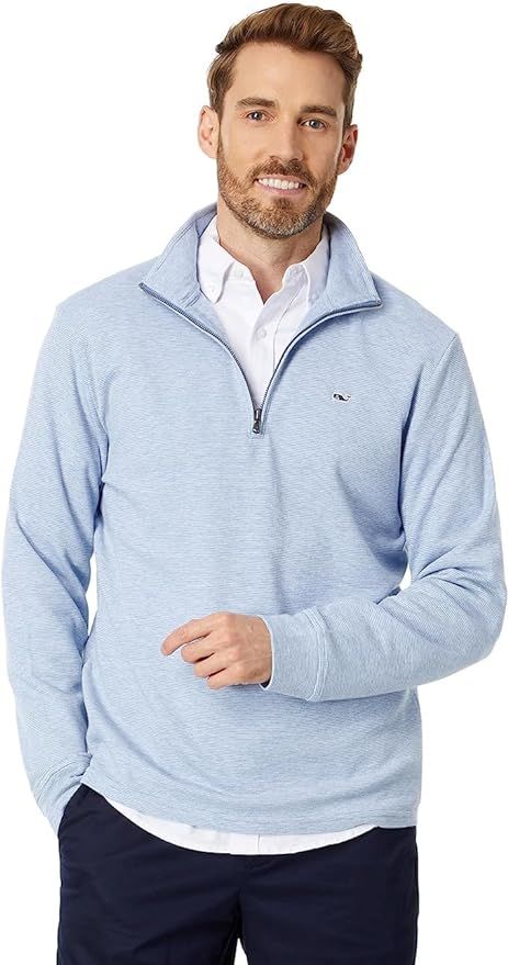 vineyard vines Men's Saltwater Quarter-Zip Pullover Sweater | Amazon (US)