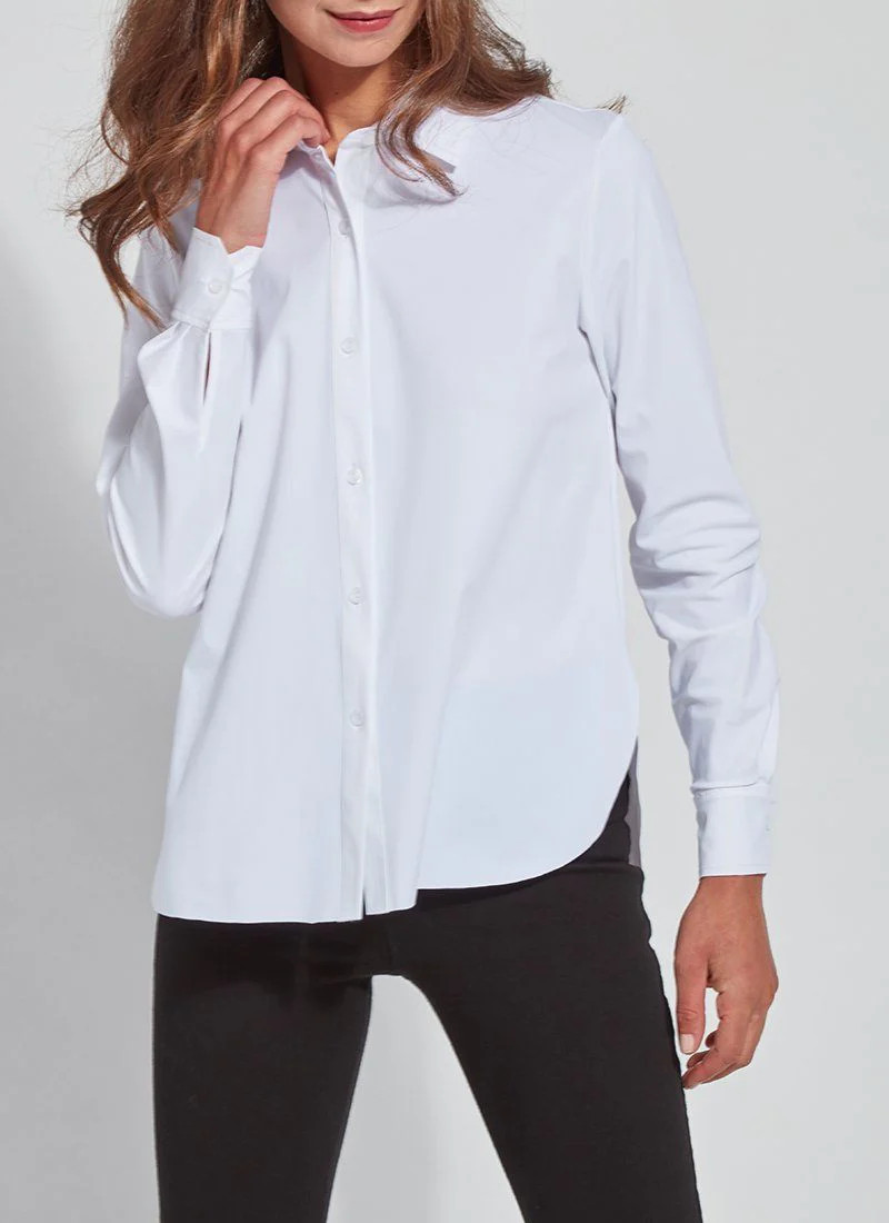 Connie Slim Button Down | Lyssé New York: Fabric. Fit. Fashion. | Lysse NY