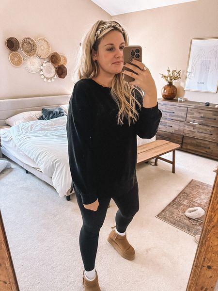 Cozy comfy day for Monday! I have on my tunic sweatshirt from Old Navy with Amazon leggings and my Amazon Ugg dupes! Also how incredible is this braided headband? 😍 

#LTKfindsunder50 #LTKstyletip #LTKsalealert