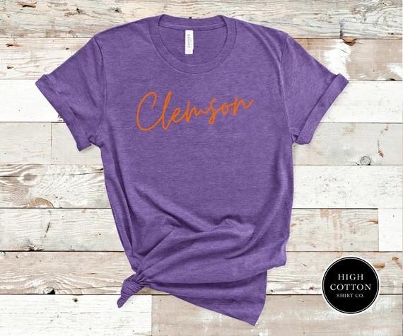 Clemson Script Shirt | Clemson SC | Clemson South Carolina | Etsy (US)