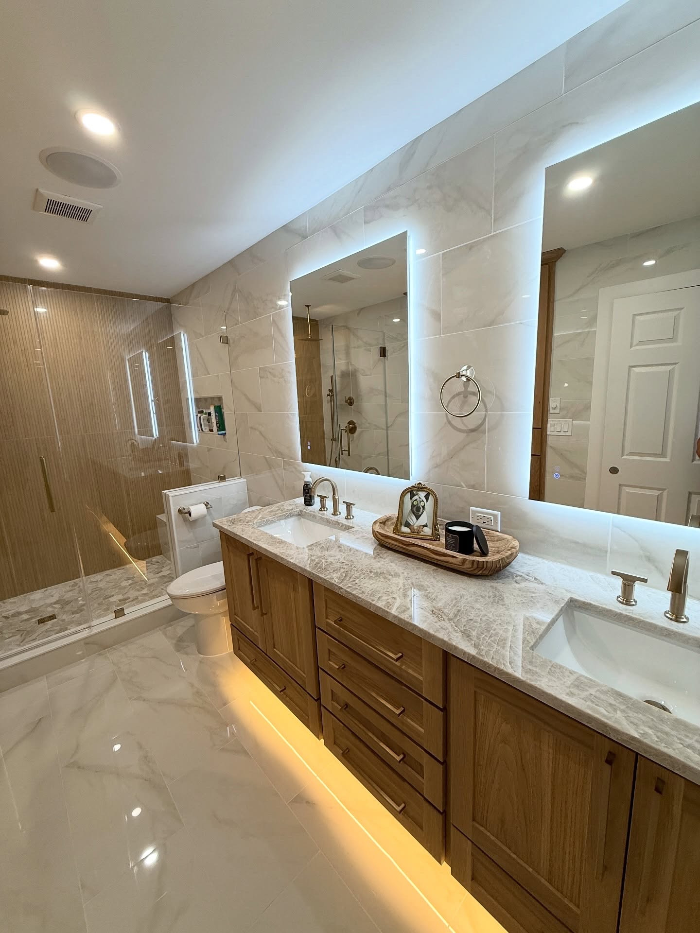 Sharing our master bathroom renovation - we brought our spa vibes vision to life! ✨🫧🧖🏽‍♂️🧖🏽‍♀️

I can't link the exact tile in LTK - but if you have questions about it or the cabinet crafter just message me!  

 #LTKdayinmylife #LTKselfcare #LTKHome