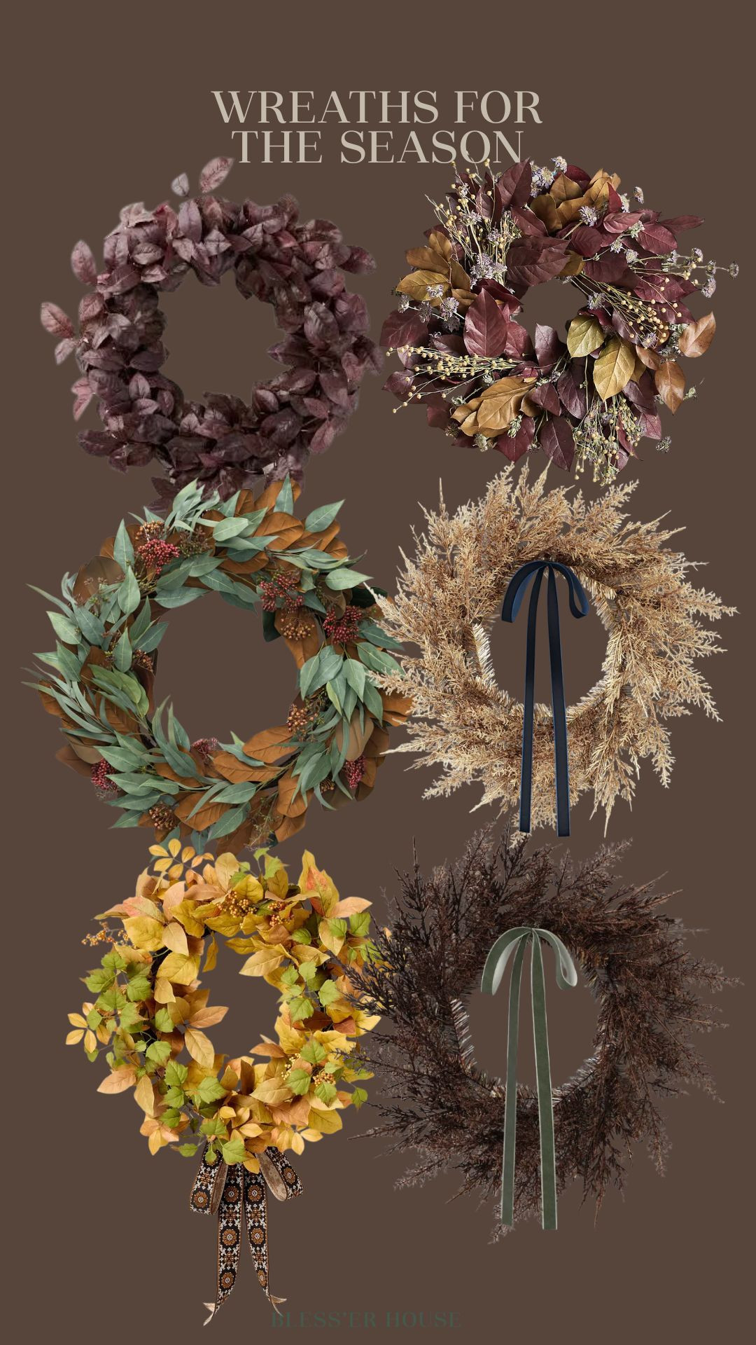 wreaths for the season! 

fall, autumn, wreath, burgundy, decor, floral, stems 

 #LTKSeasonal