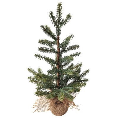 Northlight 19" Pine Tree in Natural Jute Base Christmas Decoration | Target