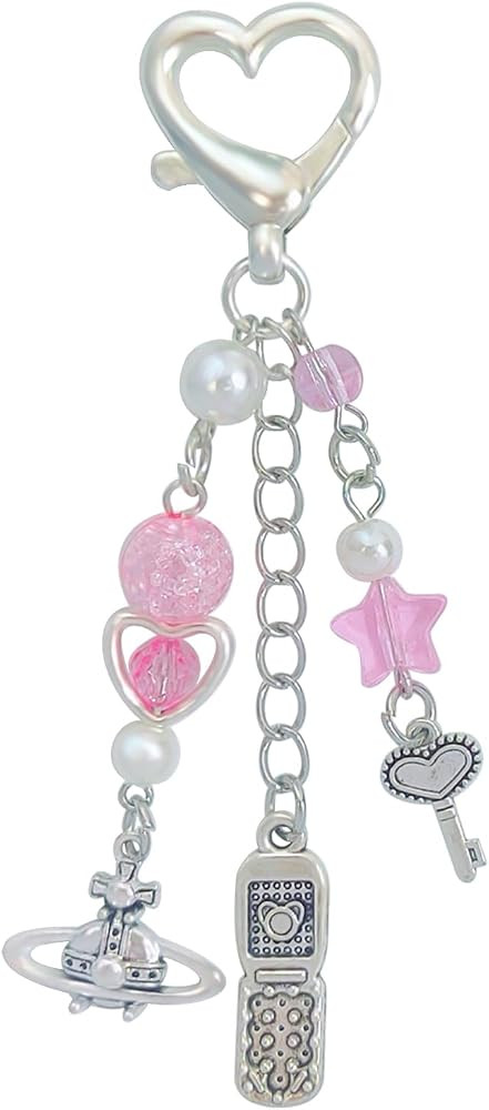 Homvog Cute Keychain Aesthetic Y2K Keychain Accessories Heart Butterfly Strawberry Bear Key Chain... | Amazon (US)