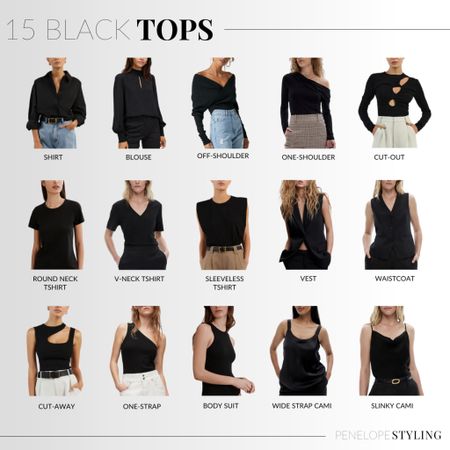MORE THAN ONE  ☑️  Black tops are wardrobe essentials, and there are so many styles and ways to wear them!! I’m sharing my top 15 to consider… you definitely need MORE than one! 

#LTKFind #LTKstyletip #LTKSeasonal