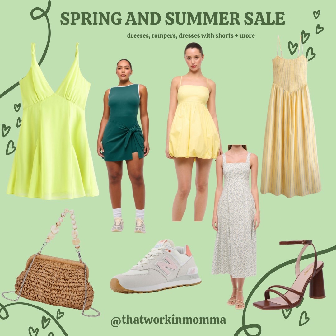 I want them all!!!! I did order the wrap “skirt” in green - duuuhhh - it’s my favorite color!! Fits TTS (they say) but I will report back. 
Spring outfit. Easter dress. Spring sale. Baby yellow. Baby blue. Sneakers. Chunky heels. Spring bags. Purse  

#LTKOver40 #LTKSeasonal #LTKWedding