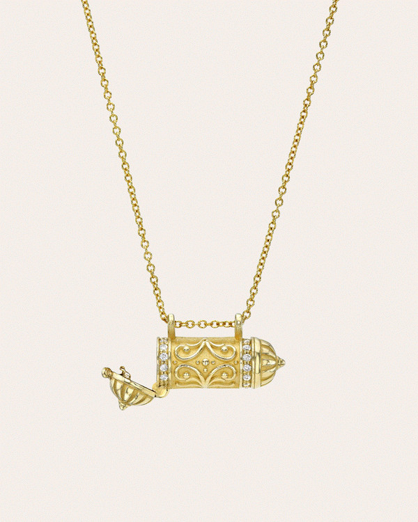 14k Gold and Diamond Amulet Necklace | Zoe Lev Jewelry