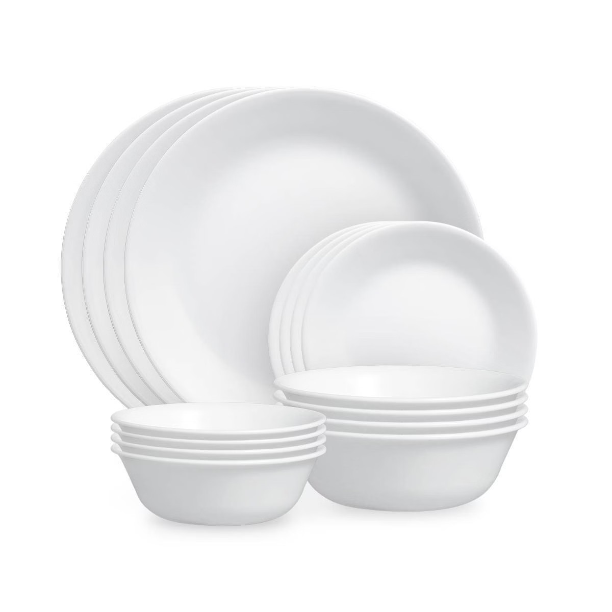 Corelle 16pc Winter Frost White Dinnerware Set: Microwave & Dishwasher Safe, Service for 4, Inclu... | Target