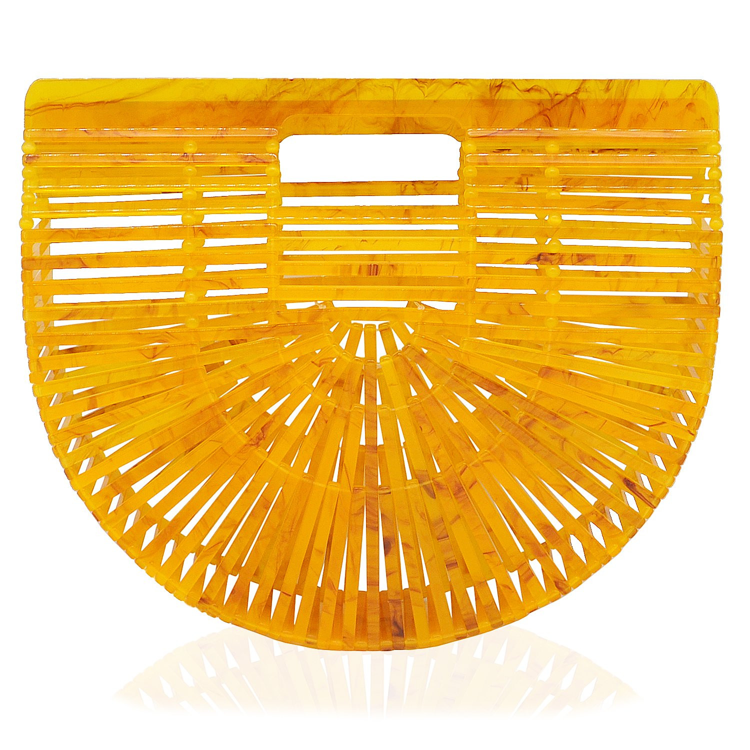 Miuco Womens Acrylic Handbag Handmade Clutch Purse | Amazon (US)