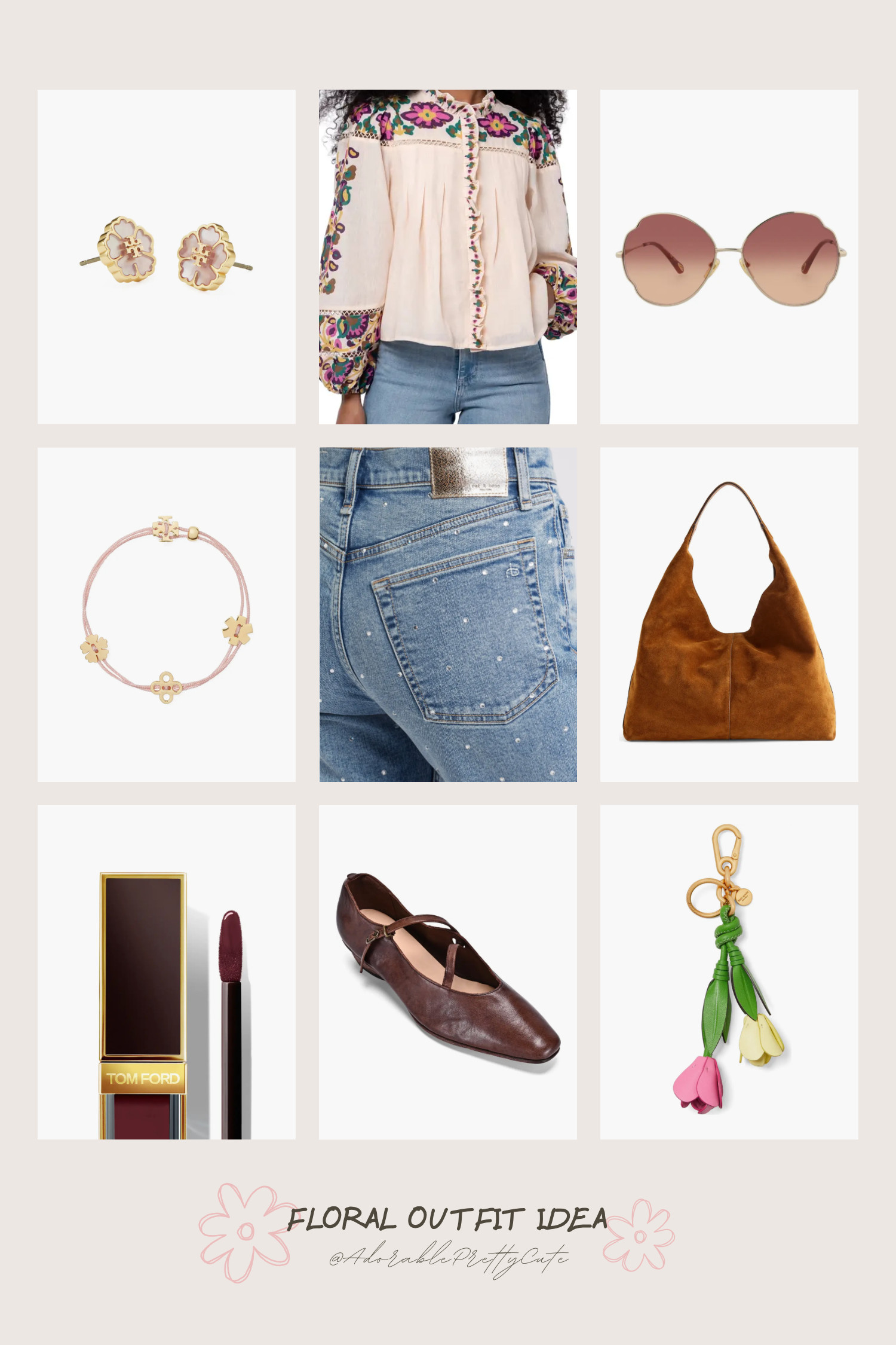 Floral Outfit Ideas｜Cream Florals & Soft Pink Accents 🌸🤎
A cream floral button-up with straight-leg denim keeps it relaxed, while cocoa-brown Mary Jane heels and warm leather accents add a softly polished finish. Easy, wearable florals that feel sweet — not overdone.
#FloralOutfitIdeas #CreamFloral #CocoaBrown #MaryJaneHeels #StraightLegJeans #CasualRomantic #BrownLeatherBag #EverydayCute #SpringOutfit #SoftPinkStyle #GrownUpCute #OutfitInspo #LTKFinds #LTKspring 

 #LTKsummer #LTKworkwear #LTKstyletip