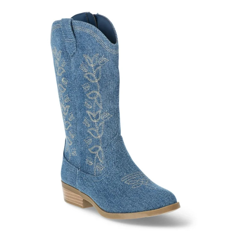 Wonder Nation Little & Big Girls Fashion Cowgirl Western Boots | Walmart (US)