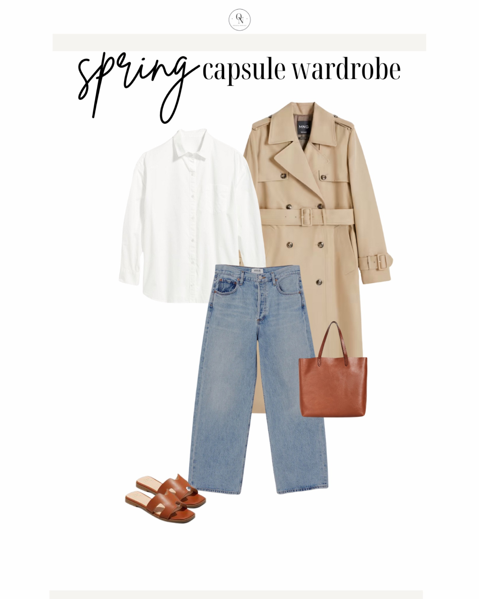 Outfit idea from the spring capsule wardrobe! Trench coat and jeans casual outfit idea. Trench coat under $150. Button down and jeans. Classic style outfit idea. 

spring outfits, spring capsule, what to wear for spring, spring outfits for women, travel spring outfits, spring essentials, sprint closet essentials, spring wardrobe essentials,

#LTKSeasonal #LTKSpringSale