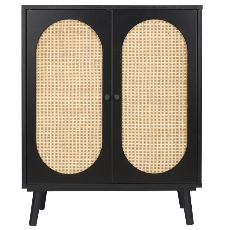 Yocwo Rattan Accent Cabinet,Kitchen Buffet Sideboard,Storage Cabinet for Living Room,Office & Hal... | Walmart (US)