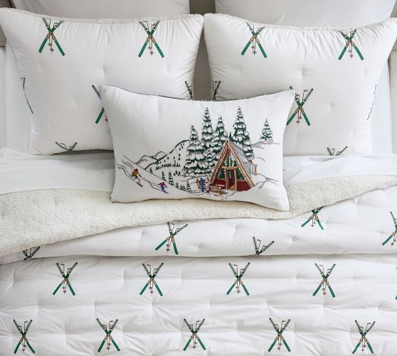Alpine Ski Sherpa Comforter Sham | Pottery Barn (US)
