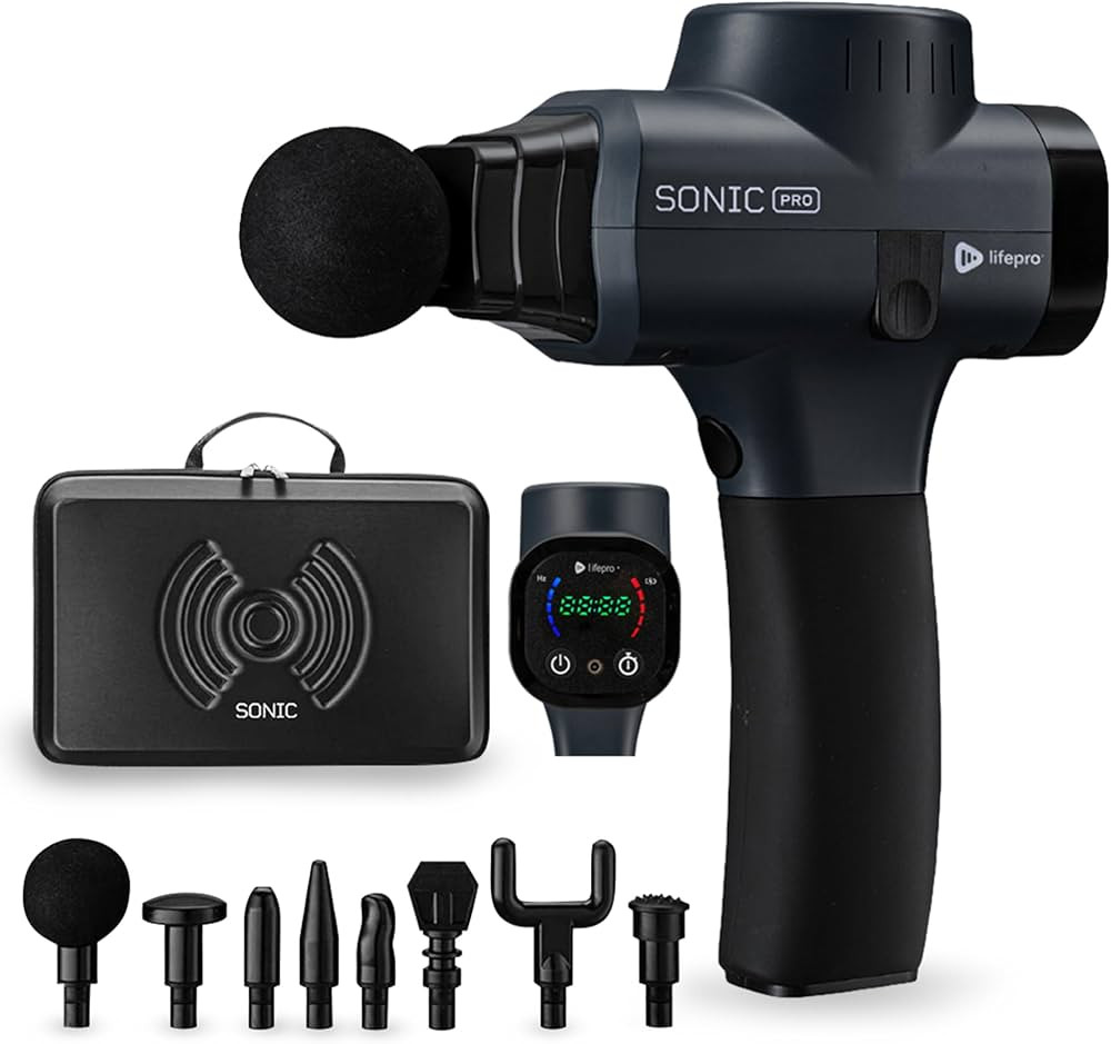 LifePro Sonic Pro Percussion Massage Gun Deep Tissue Percussive Back Massager Device for Athlete ... | Amazon (US)