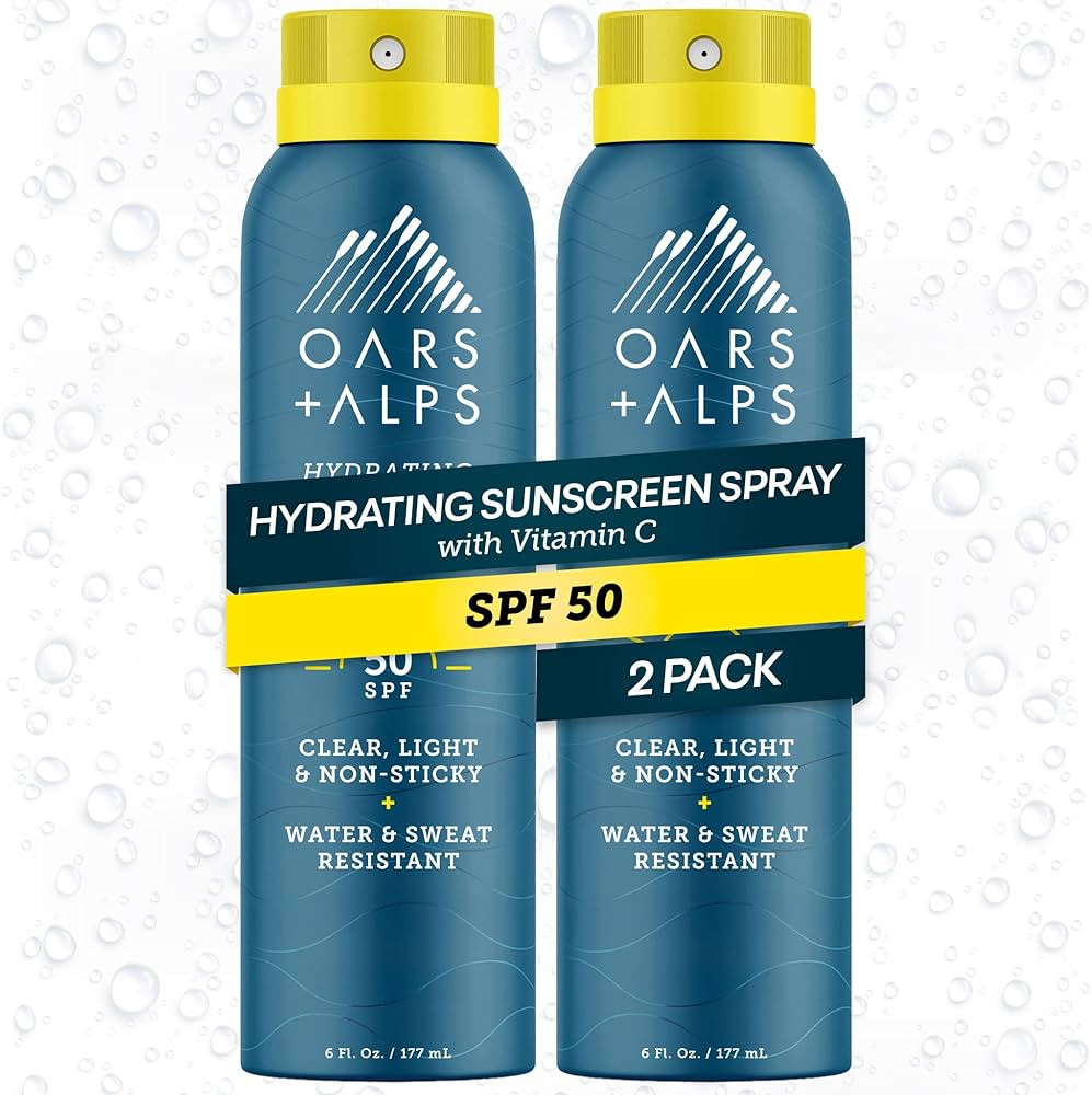 Oars + Alps SPF 50 Face & Body Broad Spectrum Sunscreen Spray | Fast-Absorbing, Lightweight, Non-... | Amazon (US)