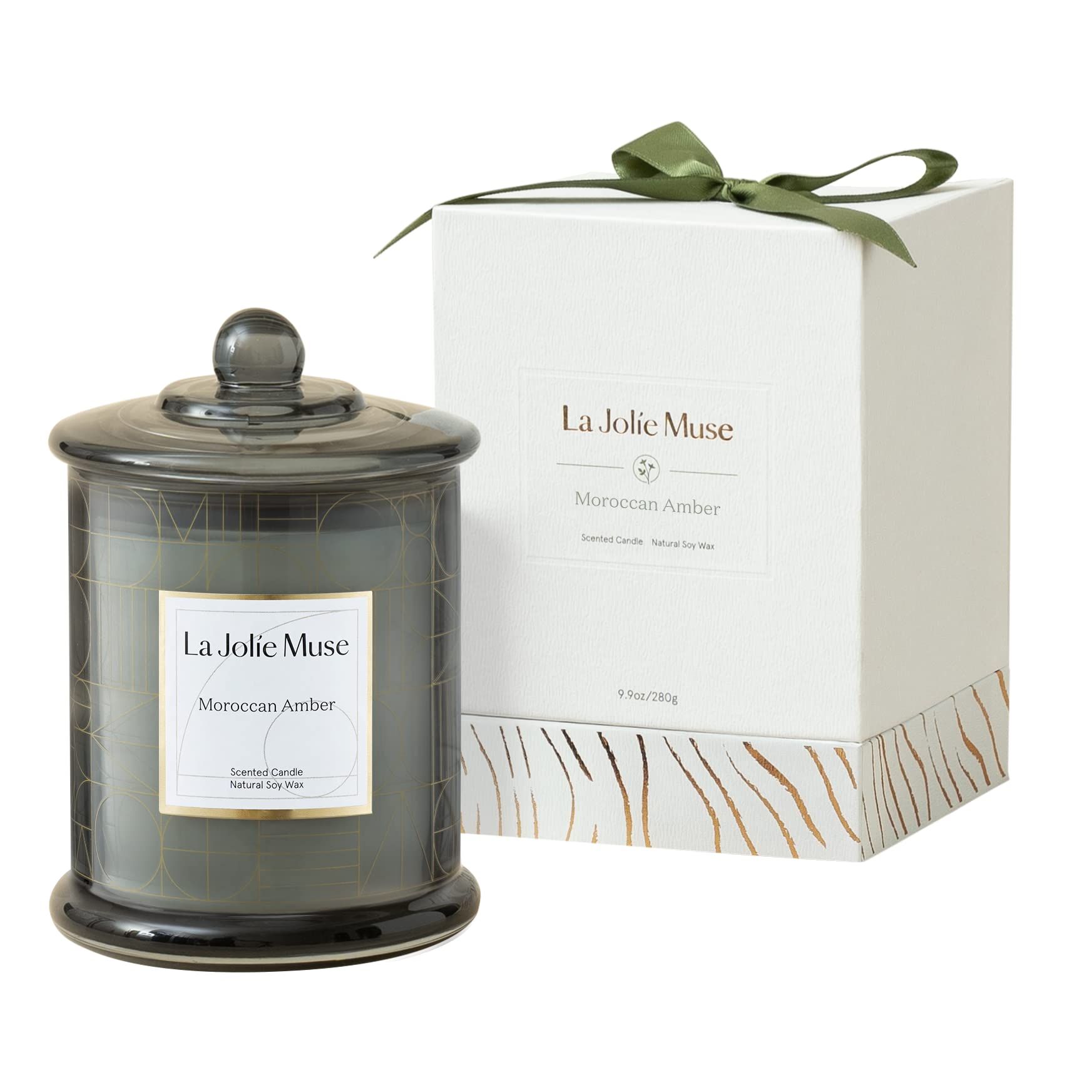 LA JOLIE MUSE Moroccan Amber Scented Candles with Gift Box, Candles Gifts for Women & Men, Natural S | Amazon (US)