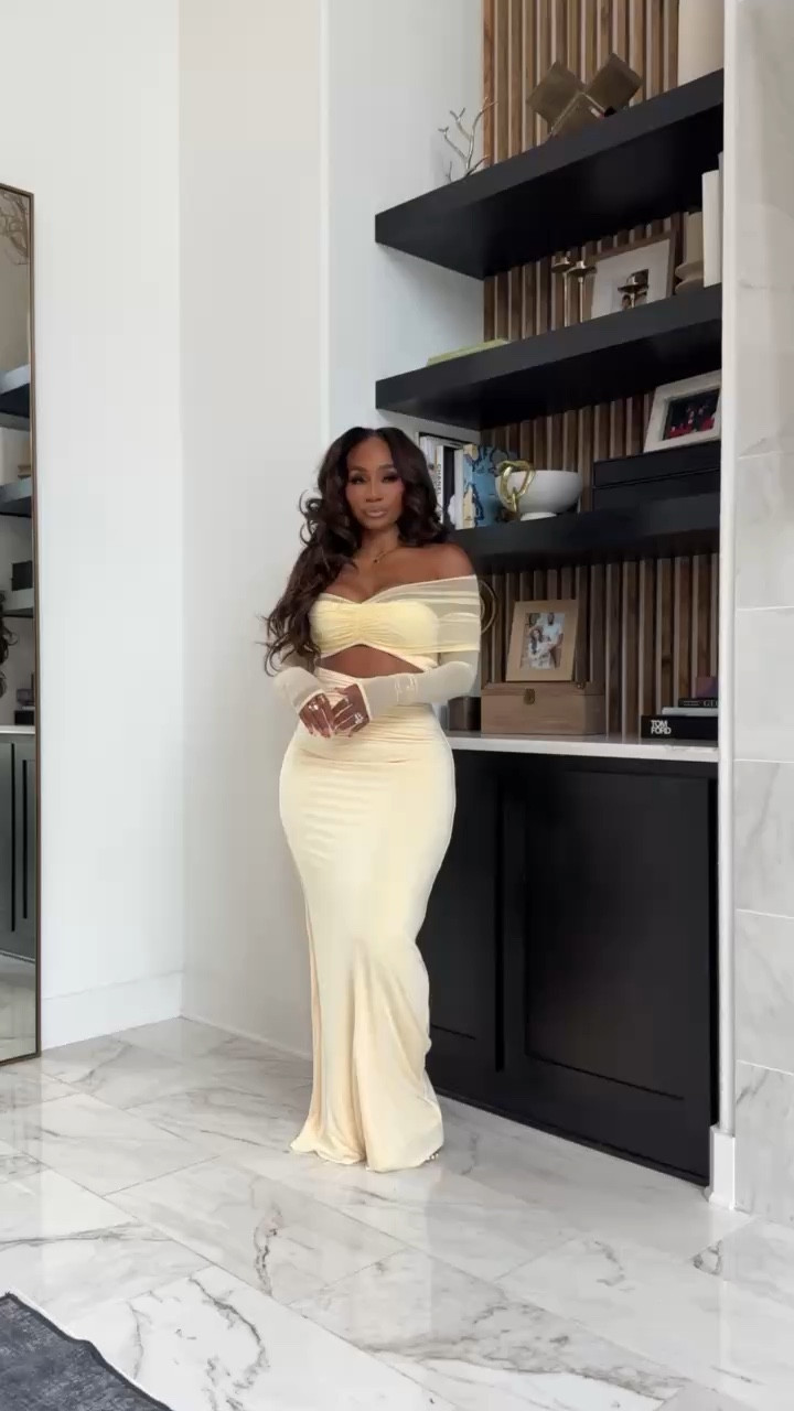 Yellow cut out mesh maxi dress is perfect for a night out or even dinner during vacation! 

#LTKStyleTip #LTKMidsize