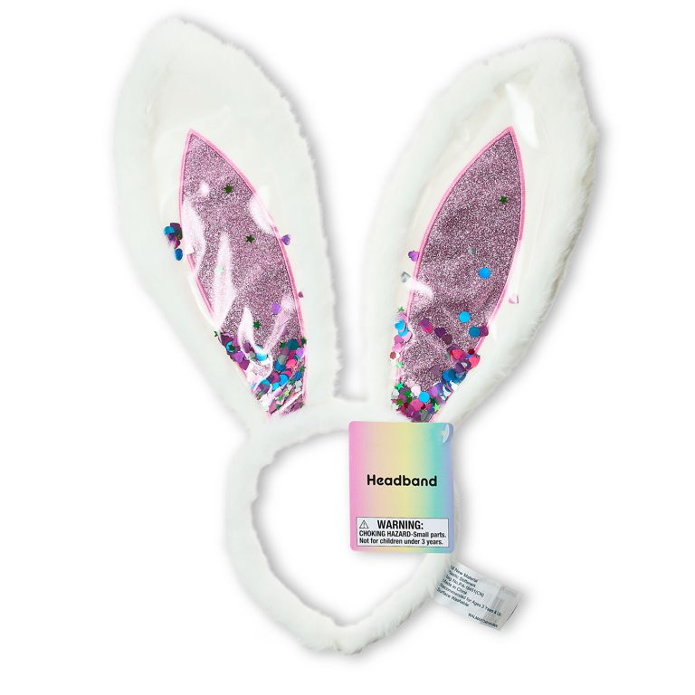 Easter White and Pink Bunny Ears Headband, by Way To Celebrate | Walmart (US)