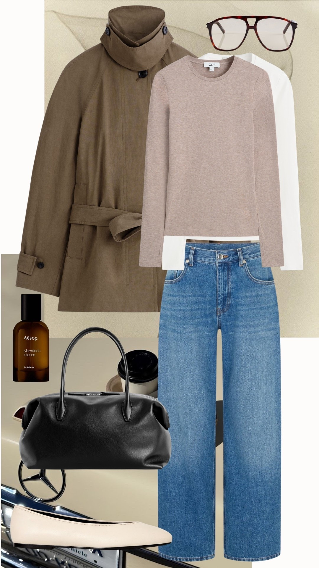 Spring outfit planning 🫶🏻 cropped trench coat | funnel neck jacket | barrel leg jeans | basics 

#LTKstyletip #LTKuk #LTKspring