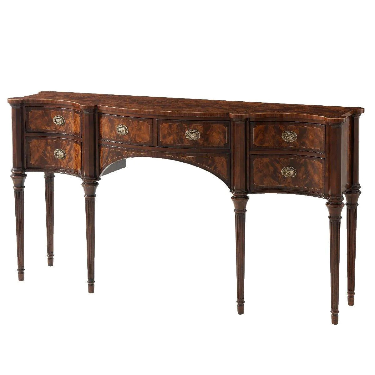 Stanhope Row Serpentine Flame Mahogany Veneered Sideboard | The Well Appointed House, LLC