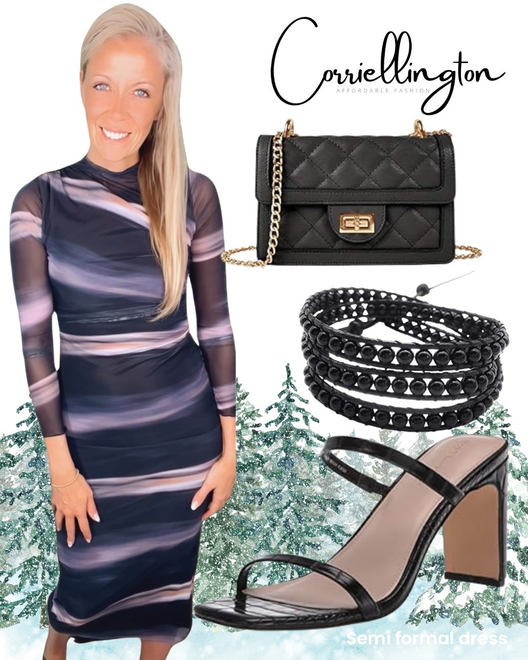 Wearing size small in this semi formal dress! I love the stripes and the mesh material with the long sleeves!
Super comfy and gorgeous for a winter dress for your next special occasion outfit!
I love a good black dress!🖤🤩
Winter wedding guest dress 

#LTKHoliday #LTKWedding #LTKOver40