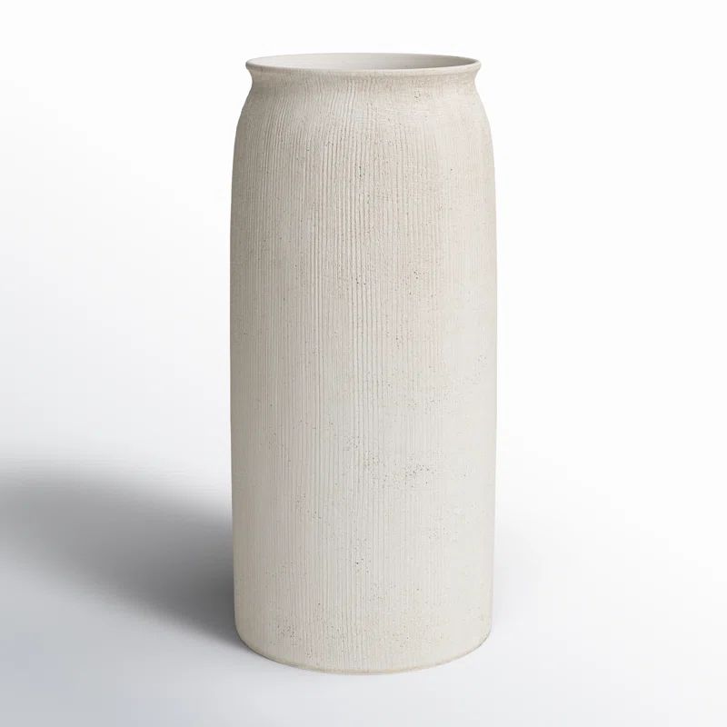 Birch Lane™ White Chic Accent Vase, Artisanal Texture Design | Wayfair | Wayfair North America