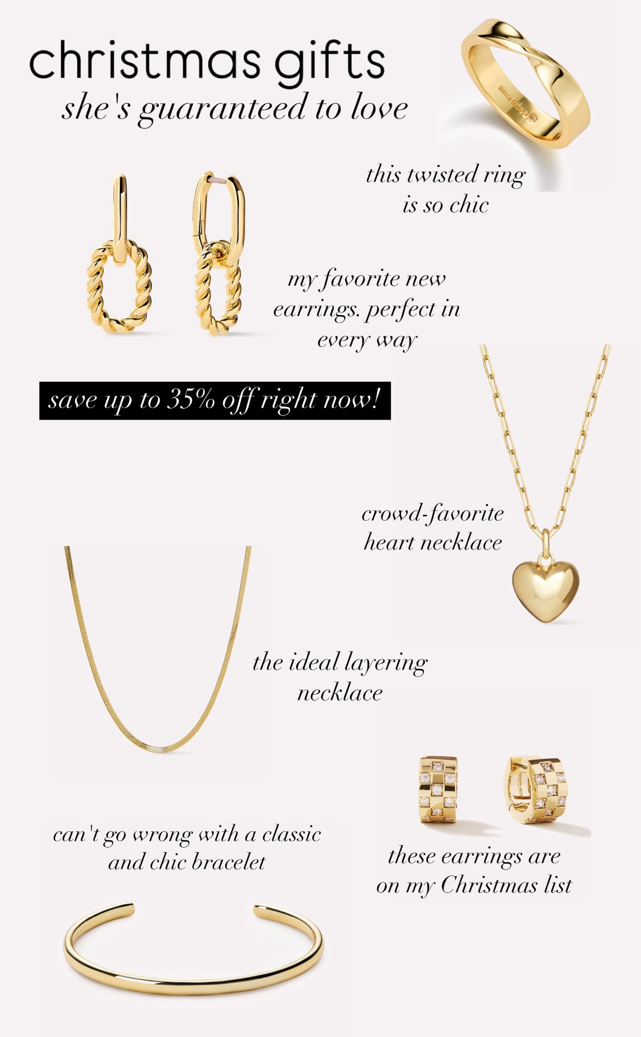 Looking for the perfect Christmas gift guide for women? Your mom, mother-in-law, sister, sister-in-law, and best friend all want the same thing - classic and chic jewelry! Ana Luisa makes the most beautiful jewelry designed for everyday wear, and you can save up to 35% off right now during their Cyber Monday sale! @analuisany has incredible quality pieces, and they're all hypoallergenic, water-resistant, and sustainable! #AnaLuisa #AnaLuisaAmbassador

#LTKGiftGuide #LTKHoliday #LTKCyberWeek