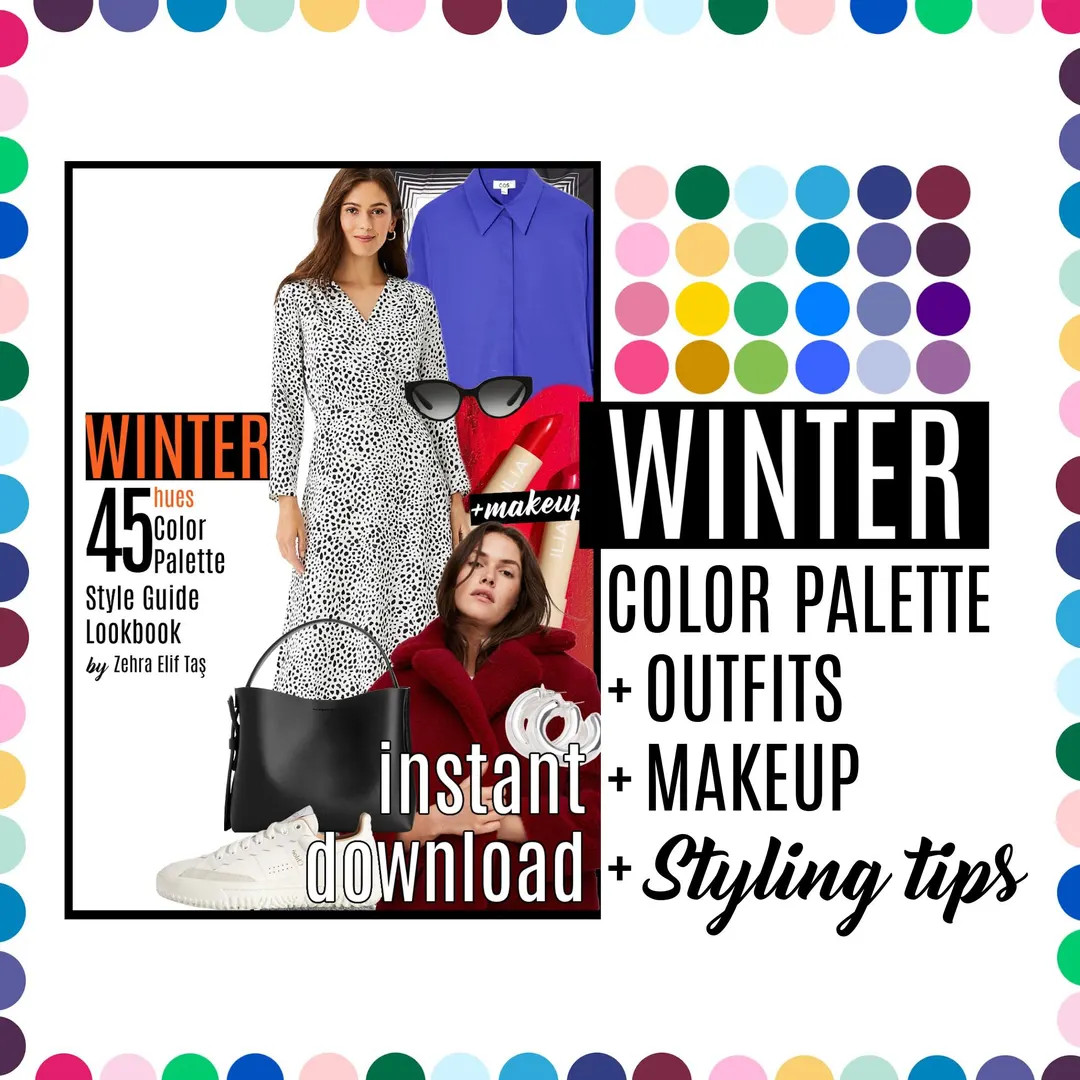 WINTER COLOR ANALYSIS Winter Seasonal Colour & Makeup Palette, How to Style and Shopping Guide by... | Etsy (US)