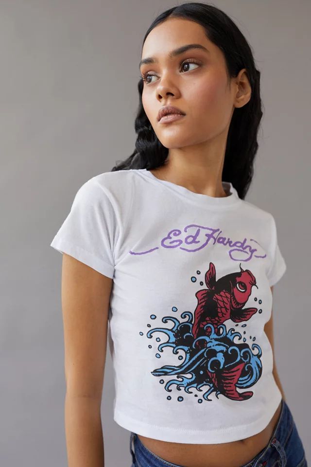 Ed Hardy Fish Baby Tee | Urban Outfitters (US and RoW)