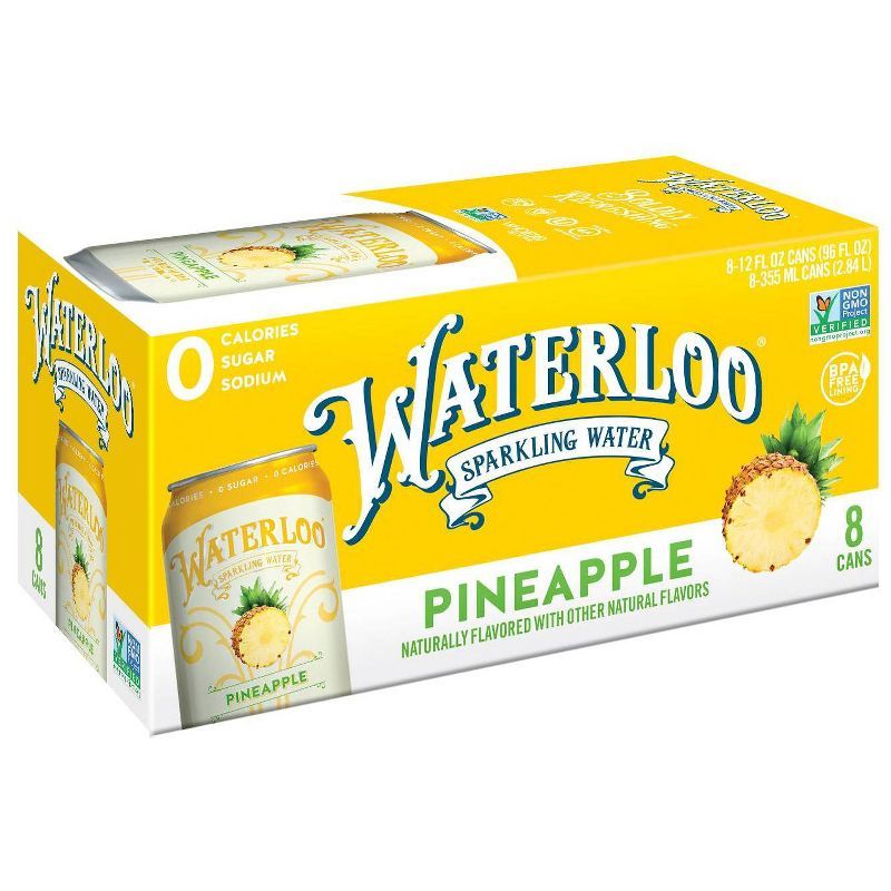 Waterloo Pineapple Sparkling Water - 8pk/12 fl oz Cans | Target