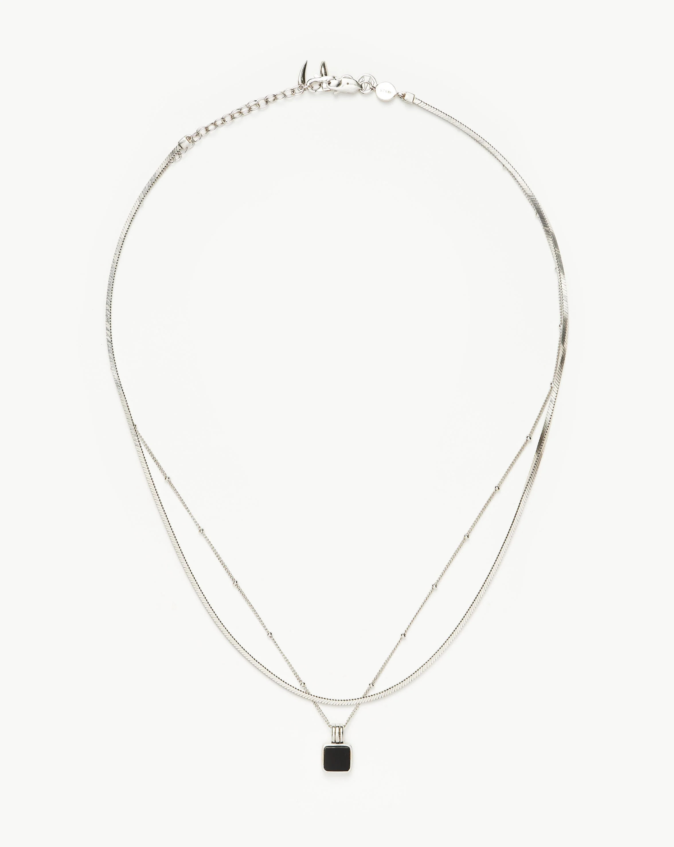 Iconic Lucy Williams Black Onyx Necklace Set Layering Sets | Missoma UK