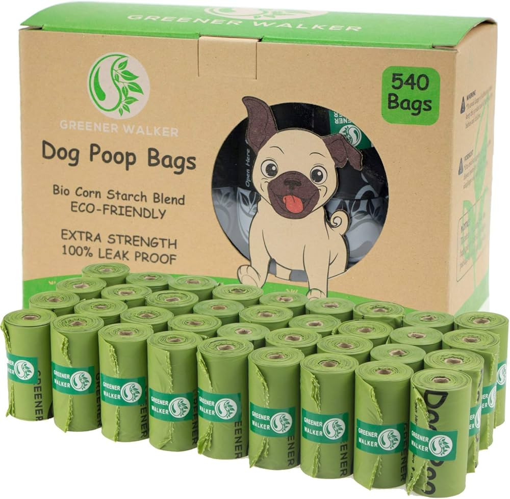 Greener Walker Poop Bags for Dog Waste-540 Bags,Extra Thick Strong 100% Leak Proof Dog Waste Bags... | Amazon (US)