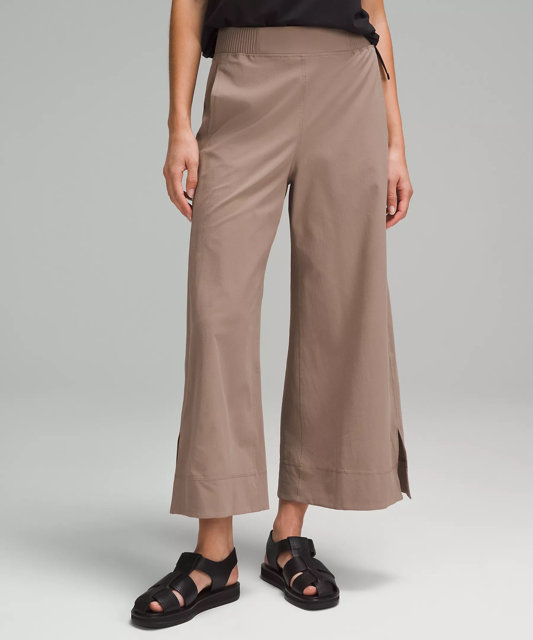 Stretch Woven High-Rise Wide-Leg Cropped PantNew$148 USDAdd to Wish ListSkylar is 5’9” and w... | Lululemon (US)