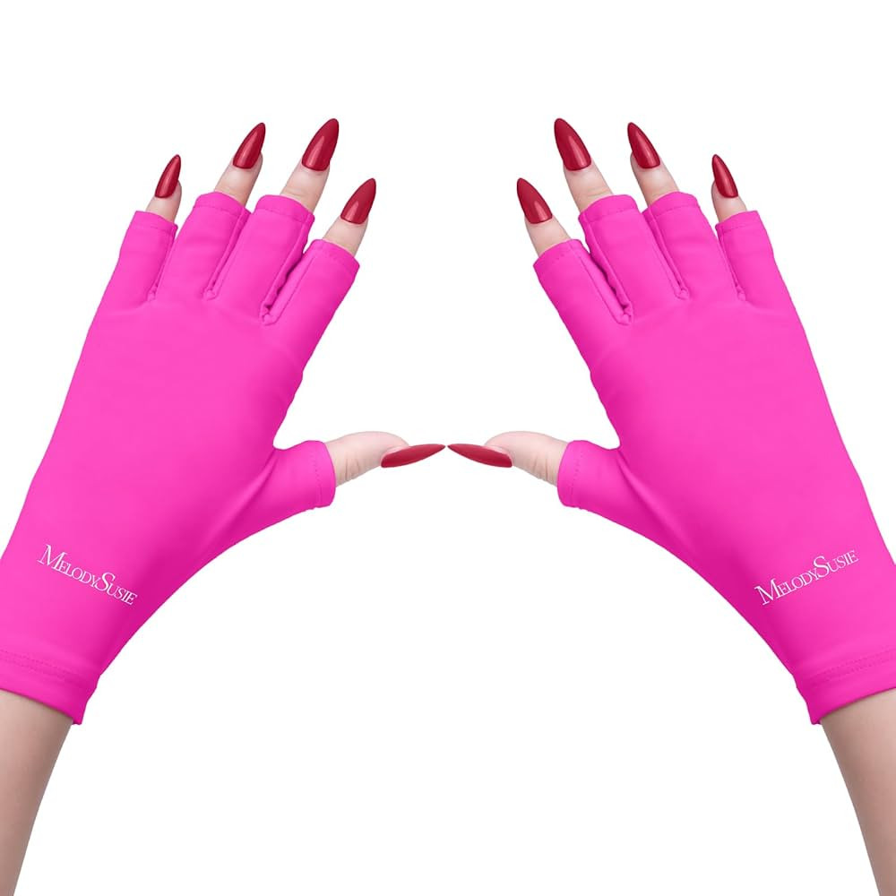 MelodySusie UV Gloves for Gel Nail Lamp, Professional Protection Gloves for Manicures, Nail Art S... | Amazon (US)