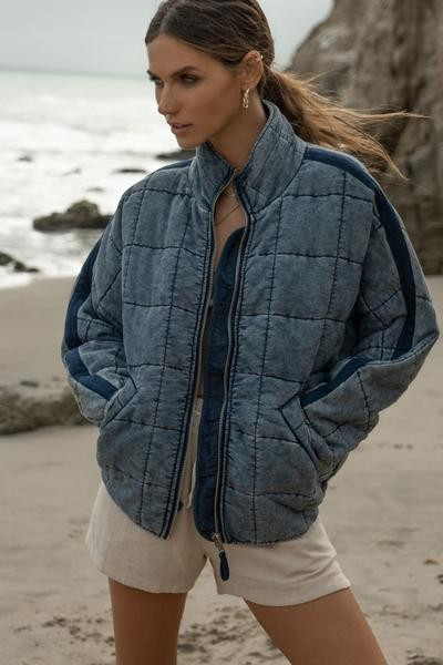 PREORDER - Acid Wash Quilted Bomber Jacket | Böhme US