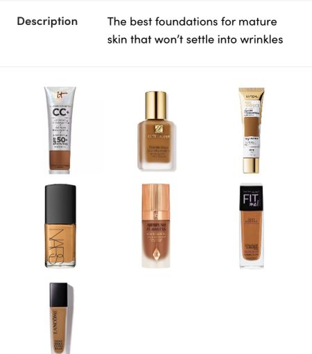 The best foundations for mature skin that won’t settle into wrinkles 

#LTKover40 #LTKbeauty #LTKfindsunder100