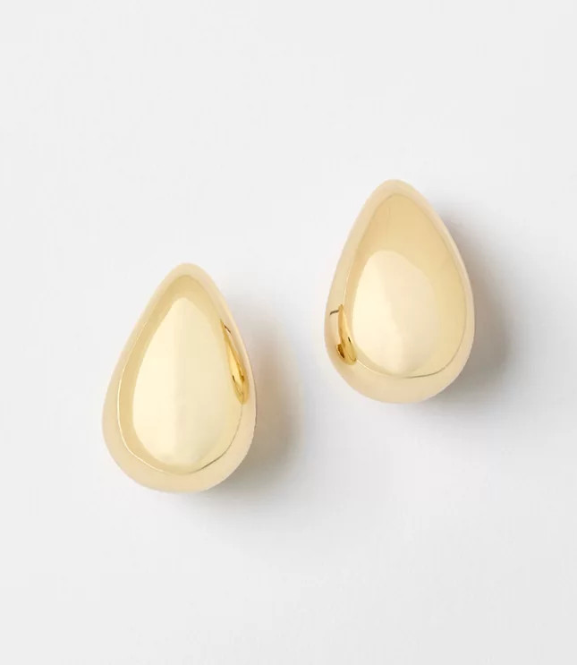 Modern Teardrop Stud Earrings | LOFT